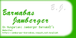 barnabas jamberger business card